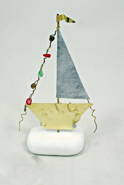Picture of SAILING BOAT ON MARBLE