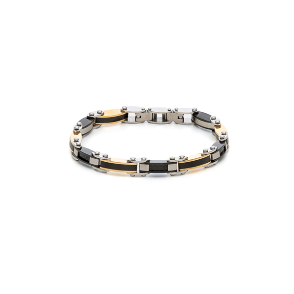 Εικόνα της STAINLESS STEEL BRACELET GOLD-BLACK