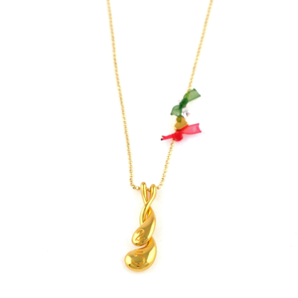 Εικόνα της CHARM HUGGING NECKLACE GOLD