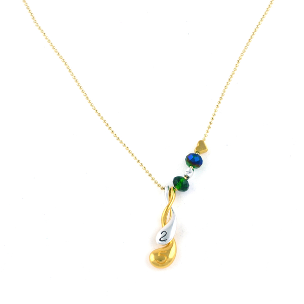 Εικόνα της HUGGING NECKLACE GOLD-SILVER