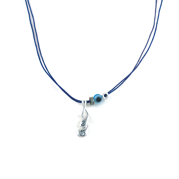 Εικόνα της BLUE CORD HUGGING NECKLACE