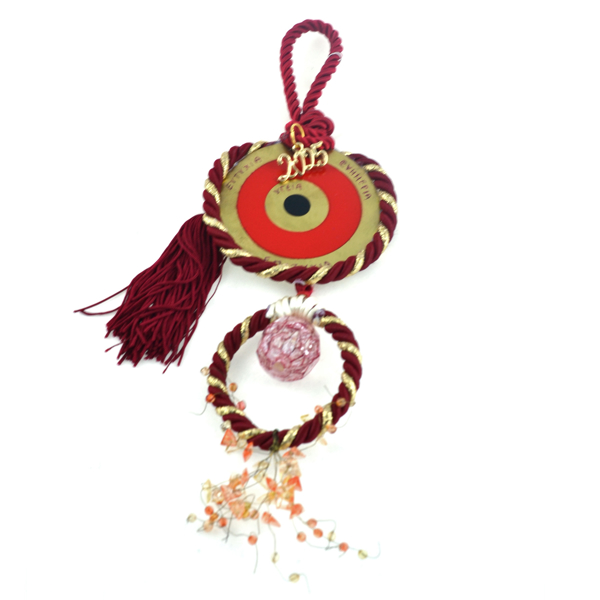 Εικόνα της GLASS CHARM CATEYE RED