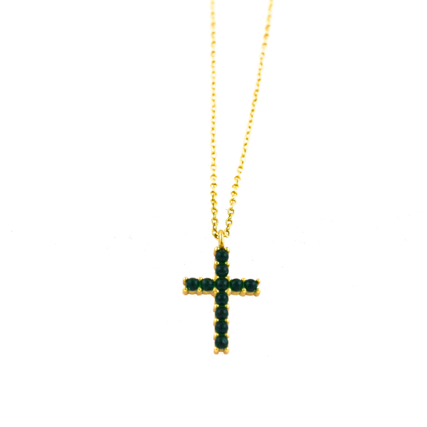 Εικόνα της GREEN ZIRCON CROSS