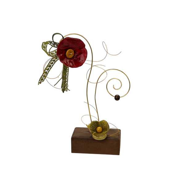 Εικόνα της HAPPY FLOWERS ON WOOD